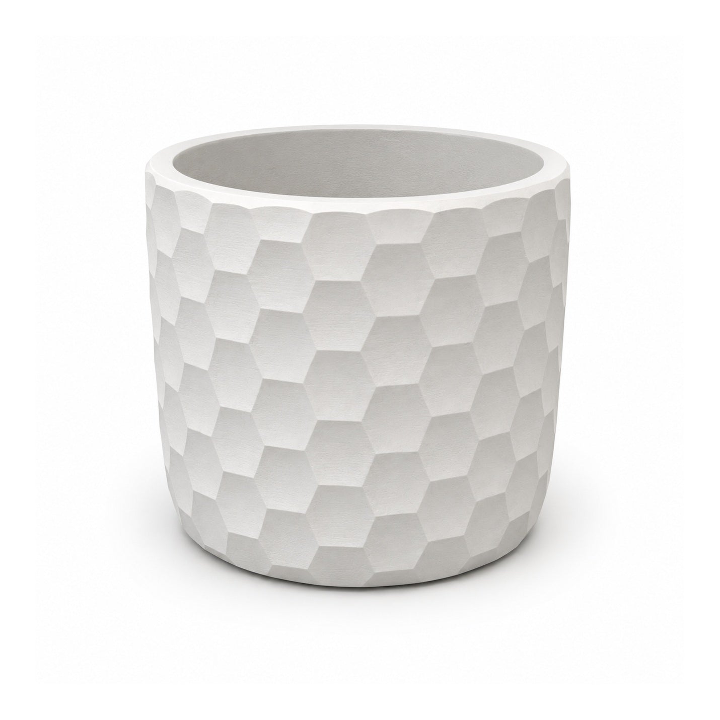 Matera de cemento con relieve de panal hexagonal, 13x11,5 cm